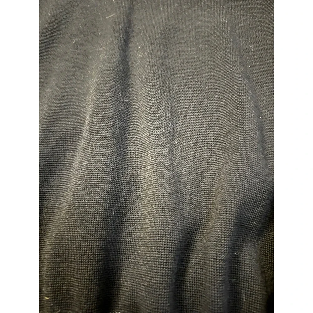 I Levrieri Italy Mens Black 100% Pure Merino Wool Long Sleeve Polo Sweater Large